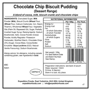 Chocolate Chip Biscuit Pudding (Breakfast/Dessert Range)