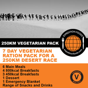 250km Desert Race Vegetarian Nutrition Pack