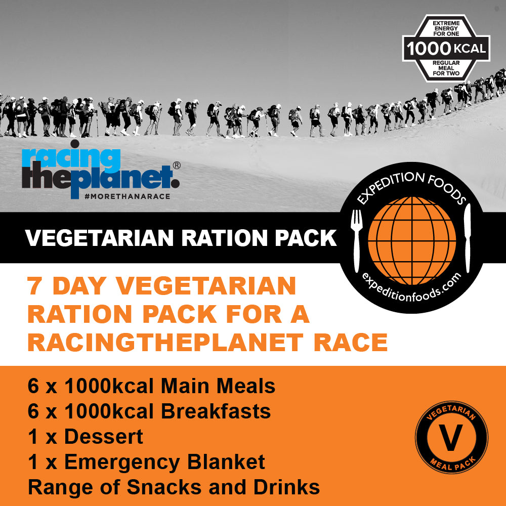RacingThePlanet Ultramarathon 250km Vegetarian Nutrition Pack (1000kcal)