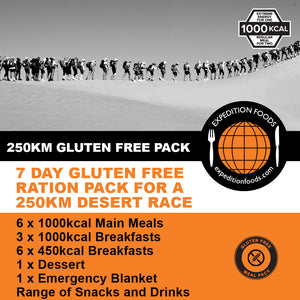 250km Desert Race Gluten Free Nutrition Pack - 1000kcal