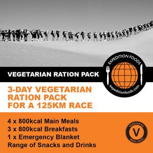 3-Day / 125km Vegetarian Nutrition Pack