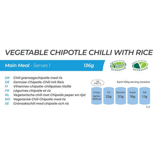 Vegetable Chipotle Chilli with Rice