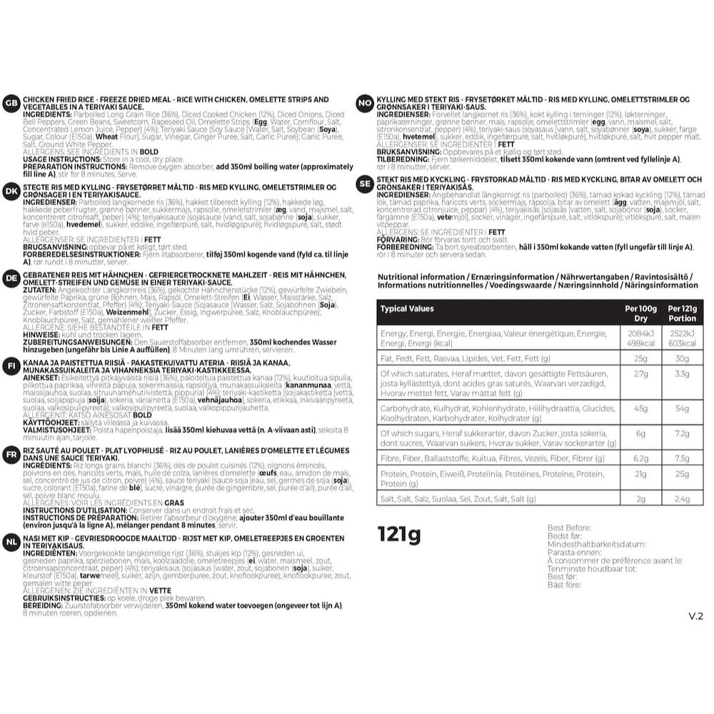 Chicken Rice With Label Chicken Fried Rice | Freeze-Dried Meal - Expedition Foods