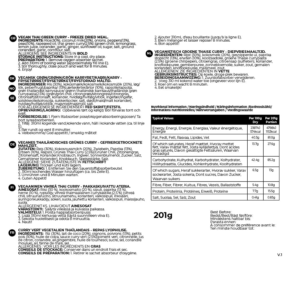 Vegan Thai Green Curry - Big Pack