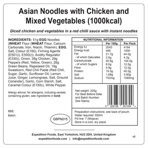 Asian Noodles with Chicken and Mixed Vegetables