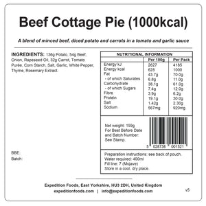 Beef Cottage Pie | Freeze-Dried Meal