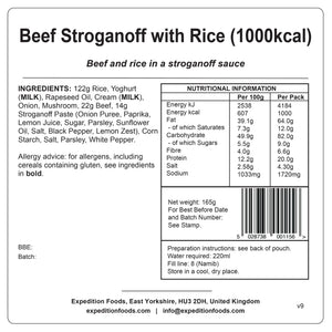 Beef Stroganoff with Rice | Freeze-Dried Meal