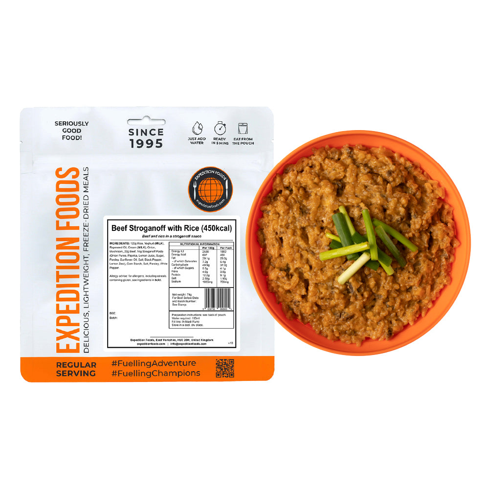 Beef Stroganoff with Rice | Freeze-Dried Meal