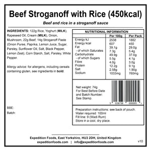 Beef Stroganoff with Rice | Freeze-Dried Meal