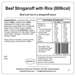 Beef Stroganoff with Rice