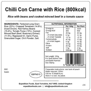 Chilli Con Carne with Rice