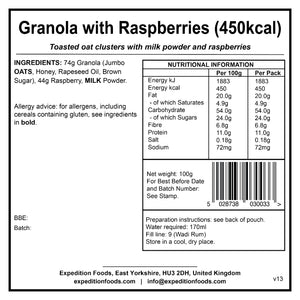 Granola with Raspberries | Freeze-Dried Meal
