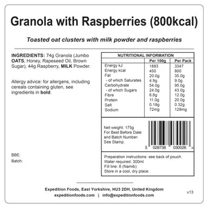 Granola with Raspberries | Freeze-Dried Meal