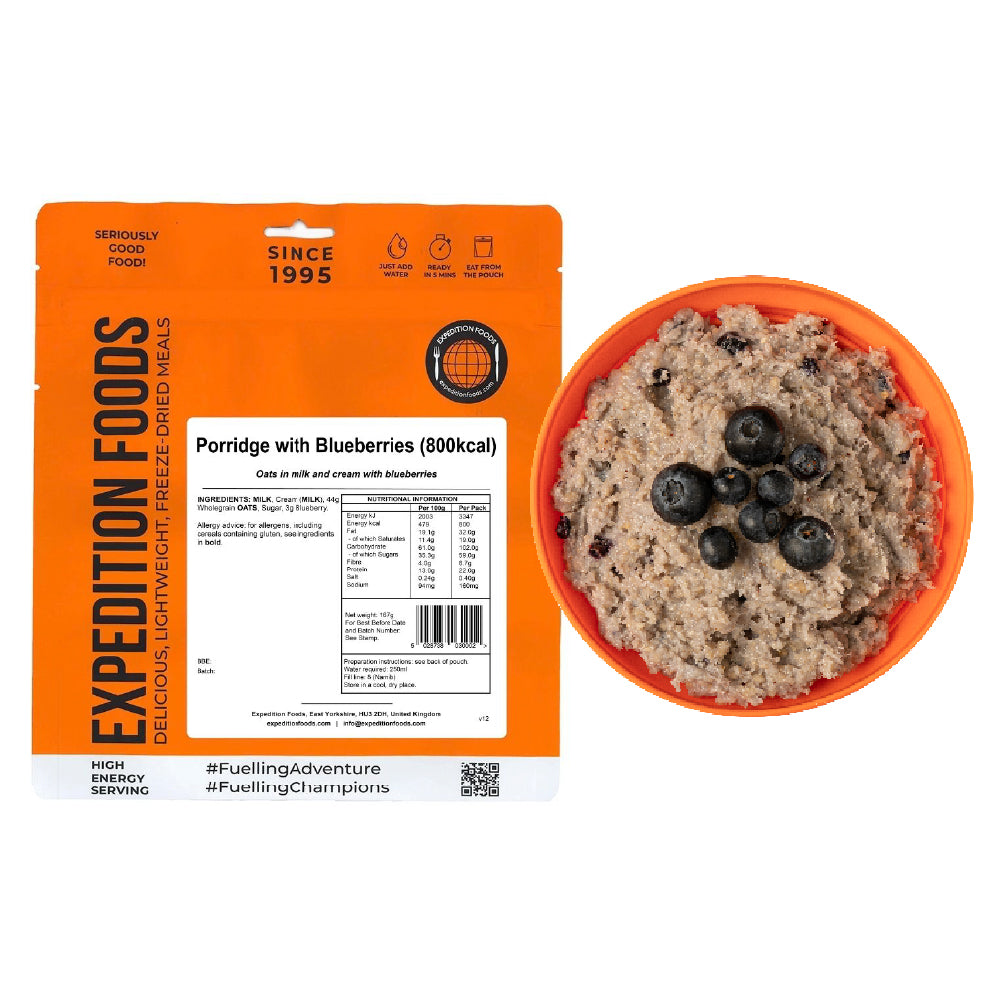 Porridge with Blueberries | Freeze-Dried Meal