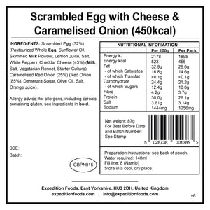 Scrambled Egg with Cheese & Caramelised Onion