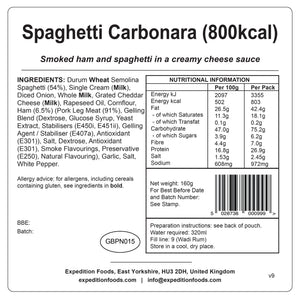 Spaghetti Carbonara | Freeze-Dried Meal