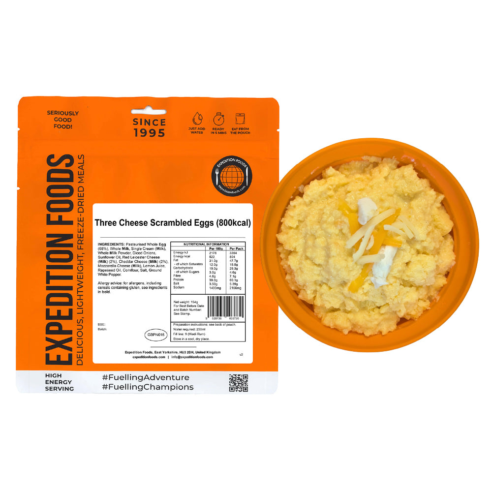 Three Cheese Scrambled Eggs