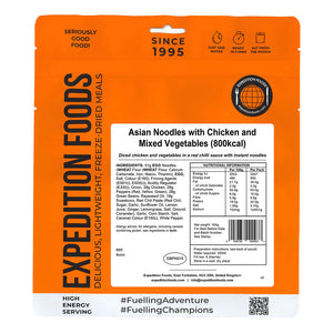 Asian Noodles with Chicken and Mixed Vegetables | Freeze-Dried Meal
