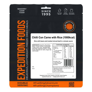 Chilli Con Carne with Rice | Freeze-Dried Meal