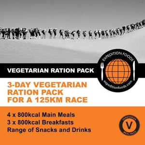 3-Day / 125km Vegetarian Nutrition Pack