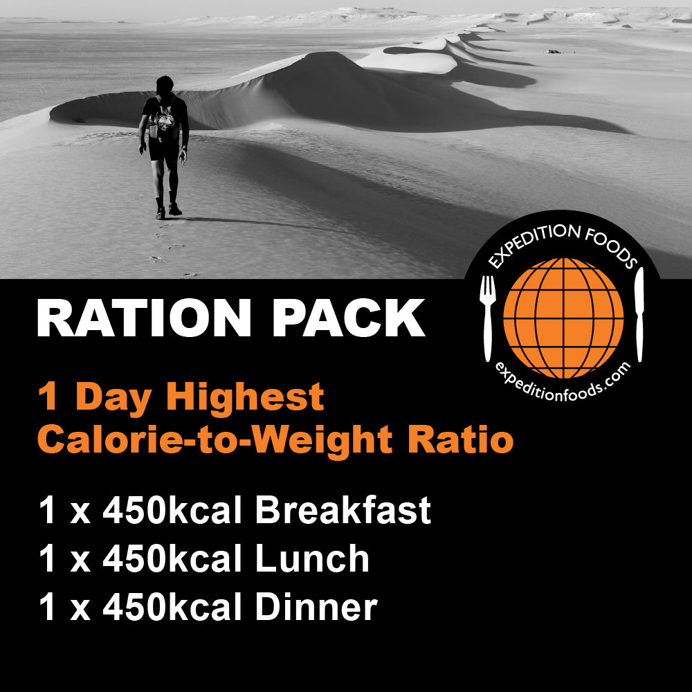 30 Day Ration Expedition Foods 1 Day Highest Calorie-to-Weight Ratio Ration Pack