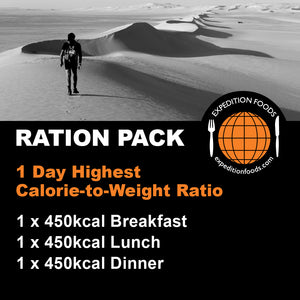 Expedition Foods 1 Day Highest Calorie-to-Weight Ratio Ration Pack