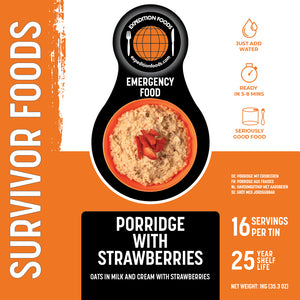 Porridge with Strawberries (Survivor Foods Range)