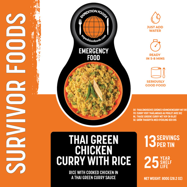 Thai Green Chicken Curry with Rice (Survivor Foods Range) | Freeze-Dri ...