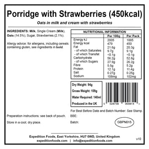 Porridge with Strawberries